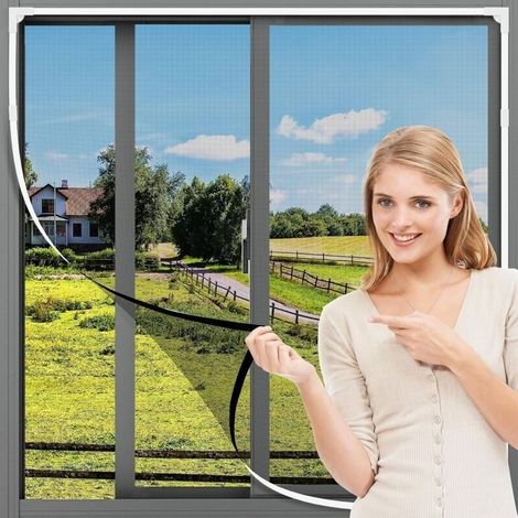 Magnetisches Moskitonetz Für Fenster. Fiberglas. Individuell Anpassbare Größe. Abnehmbarer Rahmen. Kein Bohren Erforderlich. Geeignet Für Dachfenster Und Schlafzimmer (100 X 100 Cm).