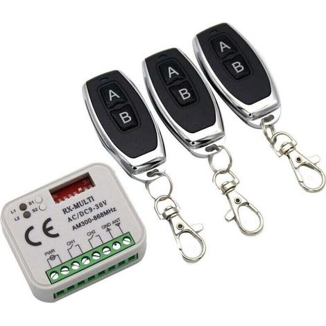 Funkempfänger Für Motorisierung, 433,92 Mhz – Ac/dc-spannung 9–30 V – Reichweite 50–150 Meter – Kompatibel Mit 400 Fernbedienungen