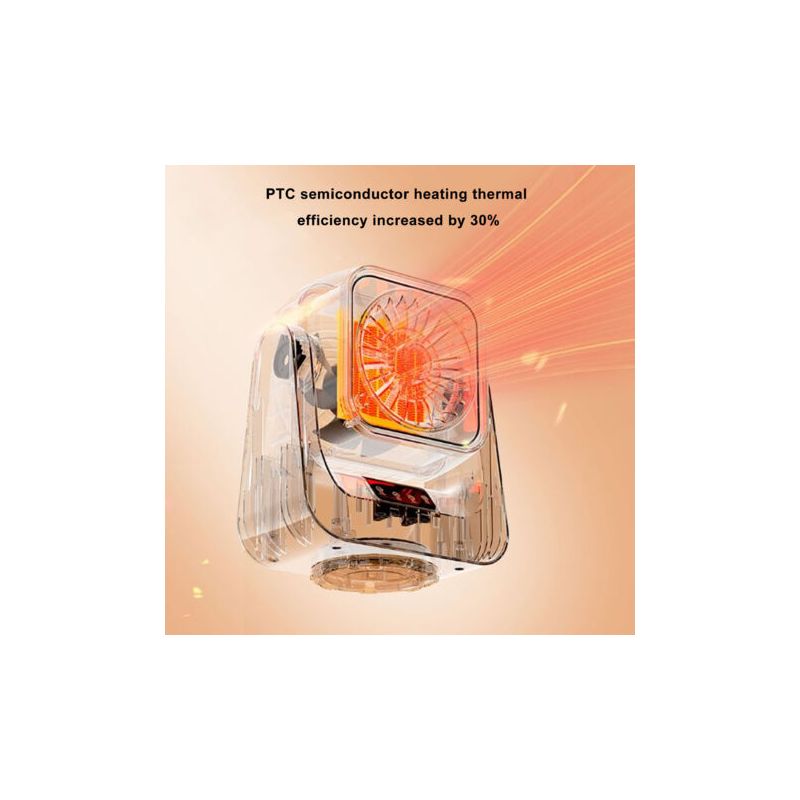 2-in-1 Kühl- Und Heizgerät, 1000 W Elektrischer Tischventilator Mit Led-digitalanzeige
