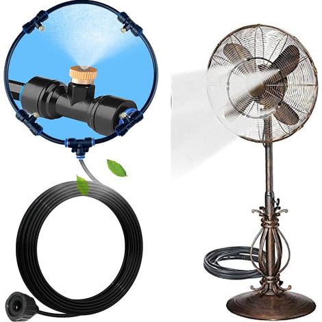 Nebelventilator-kühlsystem Für Die Terrasse, Wassersprühventilator, Sommer-wassersprüher Für Pflanzen (35,6 Cm)