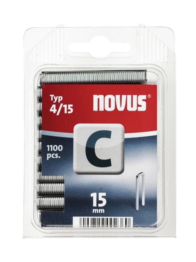 Novus - Tackerklammer Typ c 4/15 1100 Stück Tackerklammern & Nägel