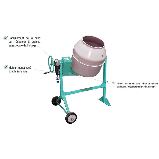 Betonmischer syntesi IMER S160 elektrisch Stahltank 160 Liter Mischen 1 Sack 25kg 01015620