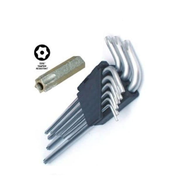 Trade Shop - Chiavini Stahl Torx Set 9 Stück von T10 bis T50 Profi mit Gehäuse -