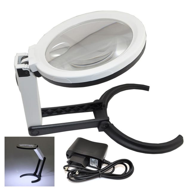 Trade Shop Traesio - Trade Shop - Tischlupenleuchte mit 10 LEDs, tragbar, 120 mm bis 28 mm -