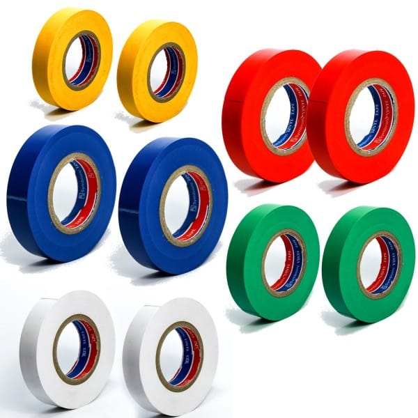 Trade Shop Traesio - Trade Shop - rotoli nastro isolante colorato vari colours für electricist pvc 15 mm x 1.5cm -