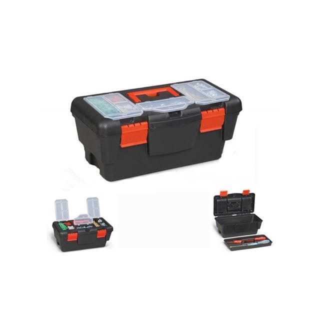 Werkzeugkasten 9 Fächer Kunststoff Werkzeugkoffer Kleinteile 38cm - - Trade Shop