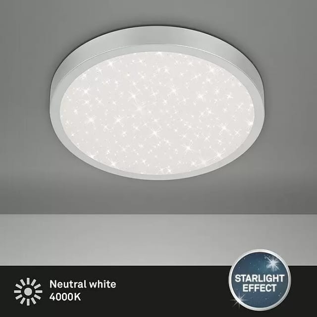 Briloner - led Deckenleuchte Sternenhimmel 24W silber Metall-Kunststoff ø 38 cm