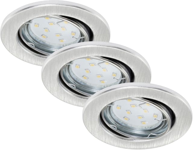 Briloner - Di-Ka led Einbauleuchte Fit Move 3er Set alu ø 8,5 cm GU10, 3W, warmweiß Einbauleuchte