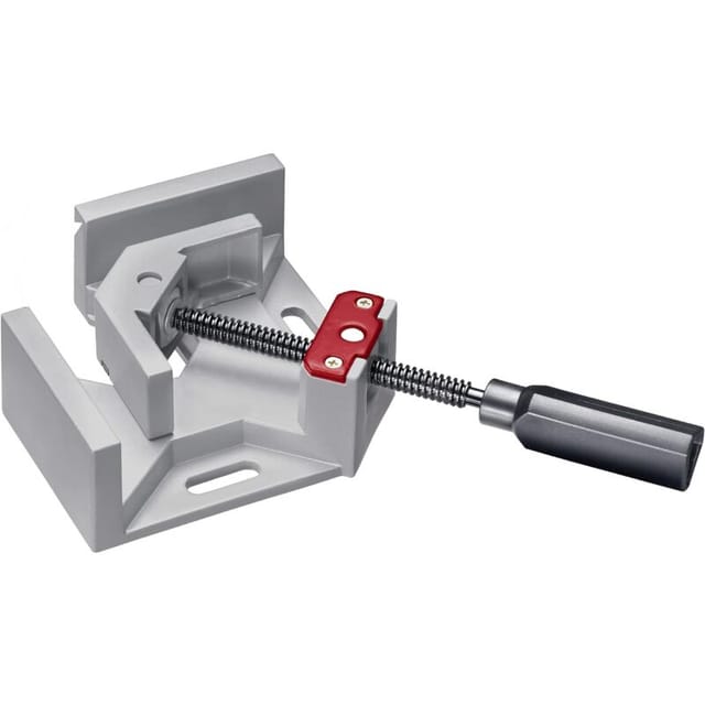 KWB - 9833-00 Winkel-Spanner für rechte Winkel 90°, Spannweite 68 mm, Backenhöhe 35 mm, drehbare Spindel- und Backenlagerung, Aluminium-Druckguss mit