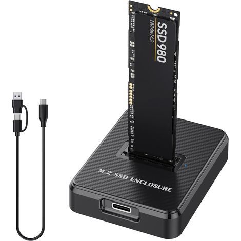 M.2 Nvme & Sata Ssd Dockingstation, Usb 3.1 Gen2, 10 Gbit/s Nvme Usb-adapter Für M-key/b+m-key, Nvme Dock Und Sata-adapter, High-speed Nvme Usb Dockingstation Für 2230/2242/2260 Ssds