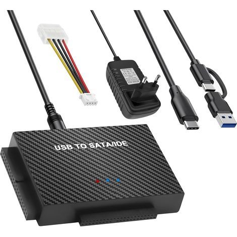 Usb 3.1 Sata-zu-usb-adapter, Ide-zu-sata-adapter Für 2,5"- Und 3,5"-sata-festplatten Und Ide-festplatten, Kompatibel Mit Windows/vista/xp/linux