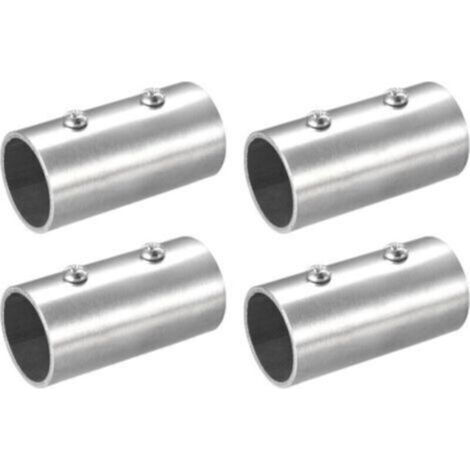 Gerade Verschraubung Für 1"-edelstahlrohr – 2-wege-verbinder 60 Mm – Korrosionsbeständig – Für Geländer Und Selbstbaukonstruktionen