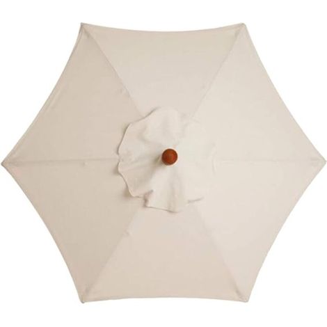 3 M Gerader Sonnenschirm – 180 G Wasserdichtes Polyestergewebe – 6 Streben – Passend Für Gestelle Von 1,3 M Bis 1,35 M – Sonnenschutz Für Terrasse Und Garten