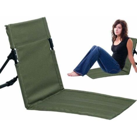 Klappbarer Strandstuhl, Klappbarer Outdoor-strandstuhl, Reisestuhl, Strandliegestuhl Mit Rückenkissen, Ideal Zum Campen.