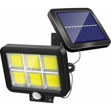 Leistungsstarke Solar-außenleuchte Mit Bewegungsmelder, 120 Leds, Wasserdichte Solarbeleuchtung Für Garten, Terrasse, Tür, Parkplatz, Sicherheitsbeleuchtung, 5 M Kabel