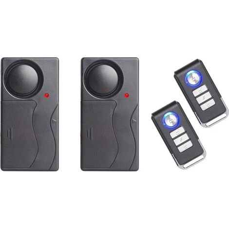 2er-pack Diebstahlalarmanlage, Hochempfindliches, Einstellbares Bewegungsmelder-einbruchmeldesystem (110 Db)