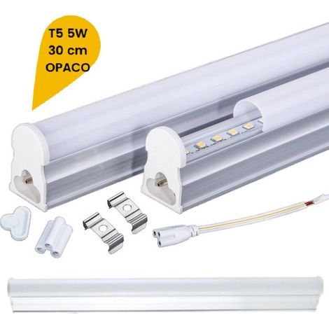 T5 Led-neon-deckenleuchte Zur Unterbaumontage, Opake Glasröhre, 5 W, 30 Cm, T5-30 – Kaltweiß –