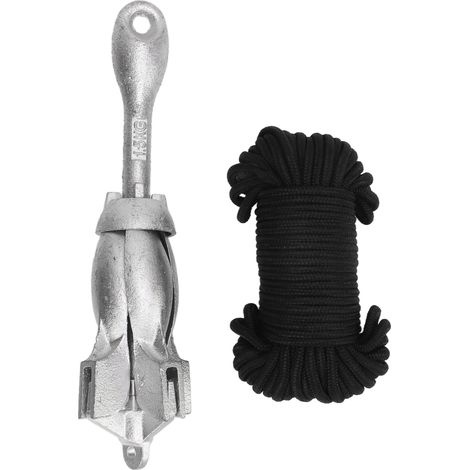 Universeller Bootsanker Aus Kohlenstoffstahl, 1,5 Kg/3,31 Lb Klappbarer Enterhaken Mit 20 M Seil Für Den Einsatz Auf See.
