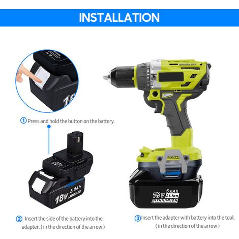 Ersatz-akkukonverteradapter Zur Umrüstung Von Makita 18v-20v Lithium-elektrowerkzeugen Auf Ryobi 18v Elektrowerkzeuge.