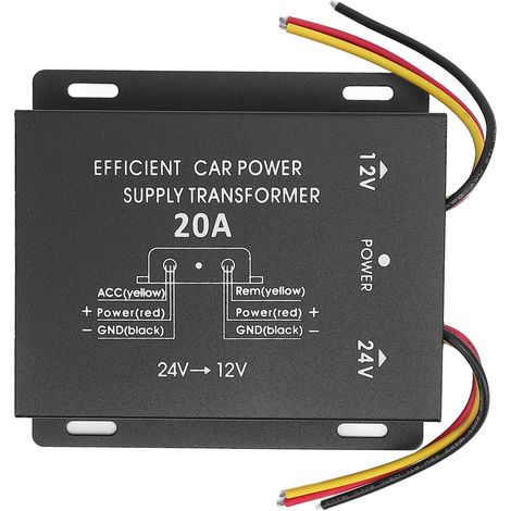 24v Auf 12v Gleichspannungswandler, Leistungsstarkes Netzteil Für Auto, Lkw, Wohnmobil, Suv, Bus, 20a, 240w.