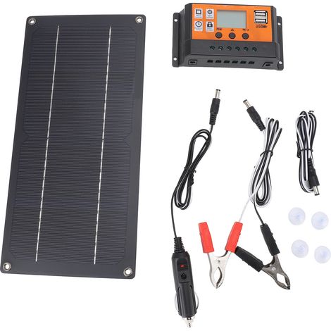 60w Solarpanel-laderegler-set, 12v/24v 100a Monokristallines Silizium-ladegerät Für Wohnmobile, Autos Und Boote.