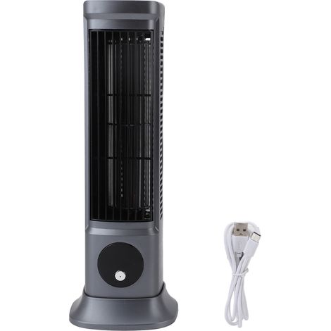 Leiser, Professioneller Turmventilator Ohne Rotorblätter, 3 Geschwindigkeitsstufen, Usb-betrieben, Vertikaler Tischventilator Für Schlafzimmer, Heimbüro, Studentenwohnheim, Grau.