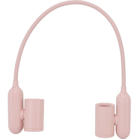 Tragbarer Nackenventilator Mit 3 Geschwindigkeitsstufen, Batteriebetrieben, Usb-aufladbar, Starker Wind, Leise, Leicht, Für Reisen, Zuhause Und Büro, Rosa Farbe.