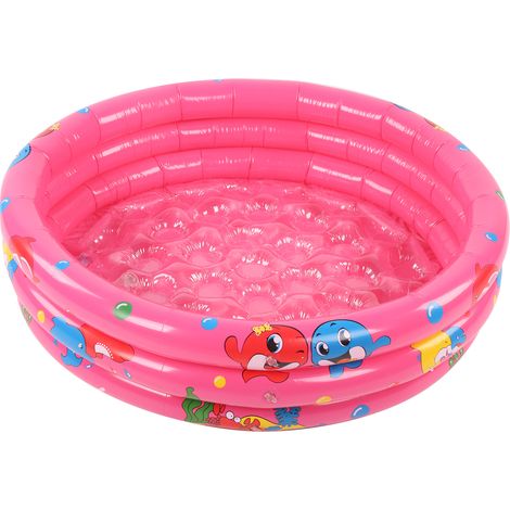 120 Cm Runder, Aufblasbarer, Rosafarbener Pool – Wasserspielzeug Für Drinnen Und Draußen, Sicher Zum Schwimmen