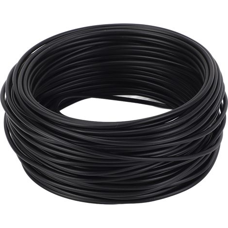 Verzinkter Eisen-verbindungsdraht, Flexibles Metall Für Pvc-telekommunikationskabel, 1,5 Mm Rundes Ende X 20 M, Schwarz