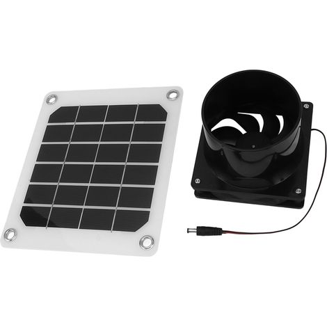 20w Solar-luftabsaugset Mit Schutzgitter, 6 Zoll, Tragbar, Ideal Für Hühnerställe Und Haustiere.