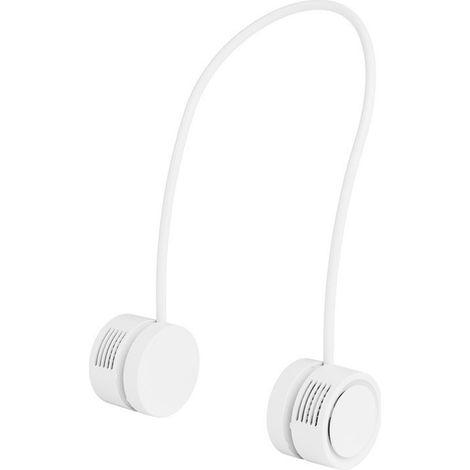 Tragbarer Nackenventilator, Mini-usb-ladegerät, Freihändig, Klingenlos, Anhänger Mit Aromatherapiefunktion, Für Den Außenbereich, Weiß.