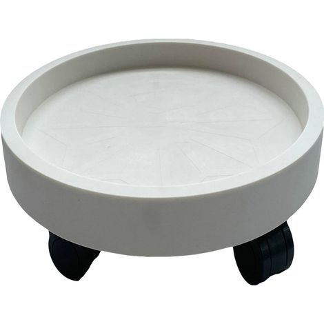 Rollbarer Pflanzenständer Für Blumentöpfe, Runde Form, Abnehmbarer, Drehbarer Pflanzenständer, Balkon, Weiß 30.