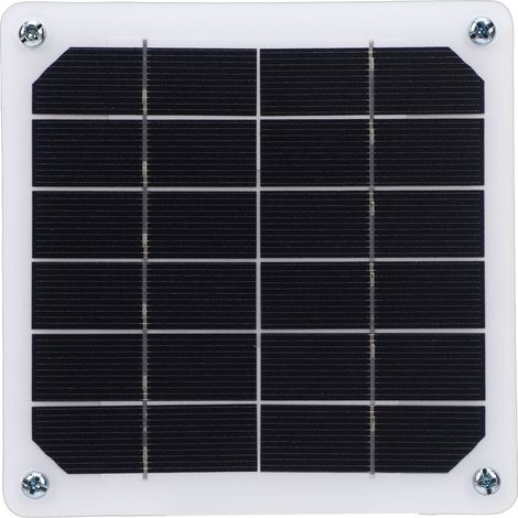 2-in-1 Monokristalliner Solarventilator, Integriertes Design, 3-w-luftabsaugung Für Gartenhaus, Hühnerstall, Gewächshaus, Tierzwinger, Weiß.