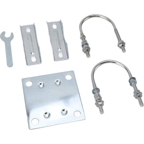 Rohrförmige Antennenmasthalterung, Stabile Montage, Flexible Verstellbarkeit, Wand-/deckenhalterung Aus Aluminiumlegierung, 2er-set