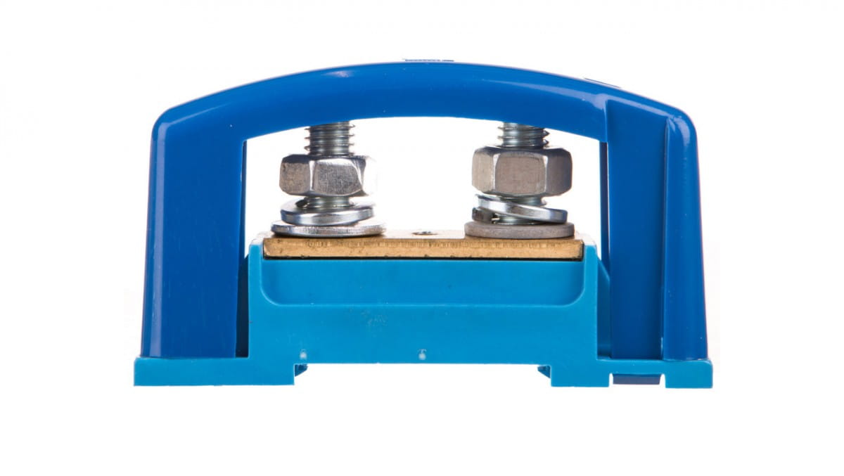 Schutzklemme 2xm8 Blau Mit Abdeckung Für Th35-schiene E.4122p