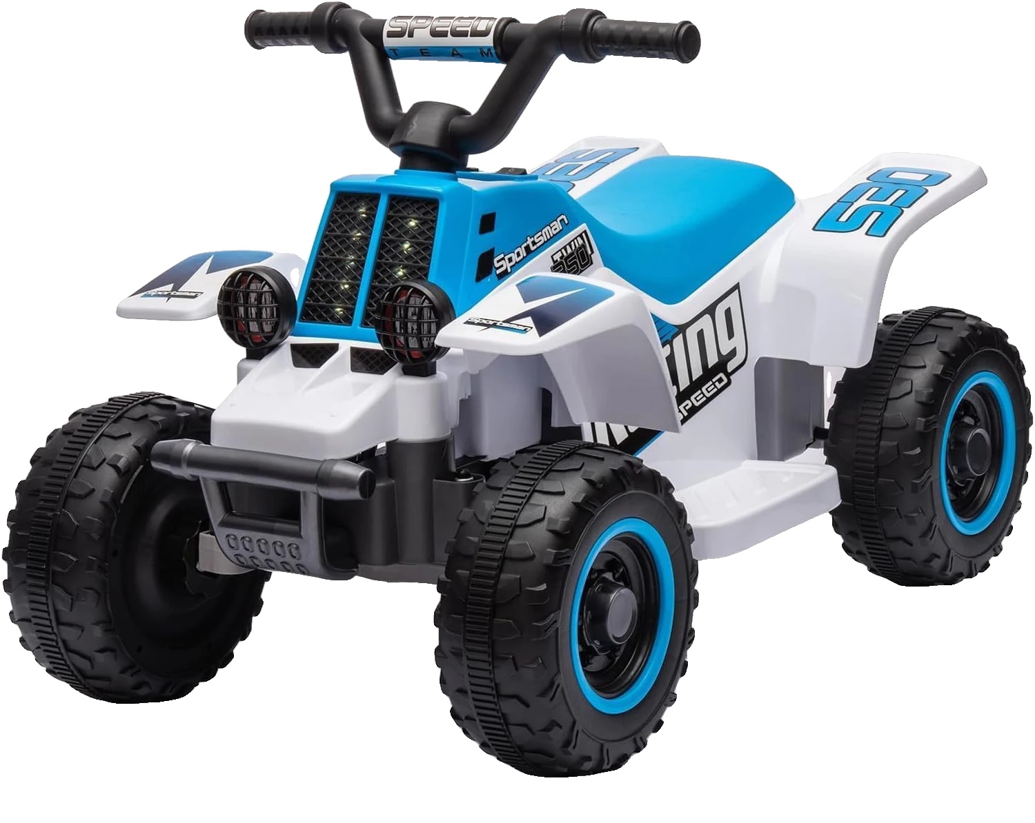 Elektrisches Quad Für Kinder, Led-beleuchtung, Ein-knopf-start, Rot/rosa