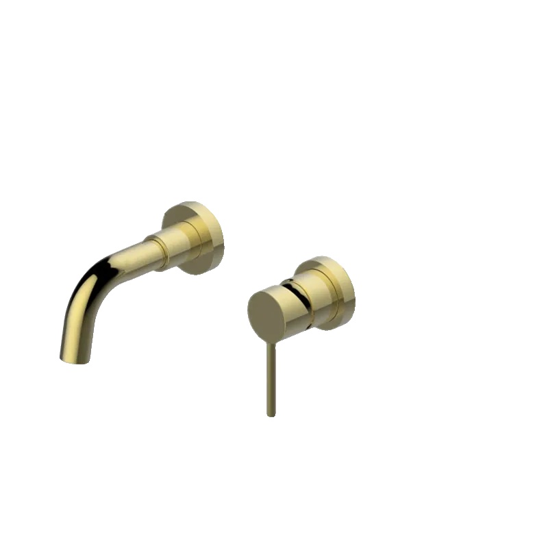 Badarmatur, Modernes Design, Einhebelmischer, Gold