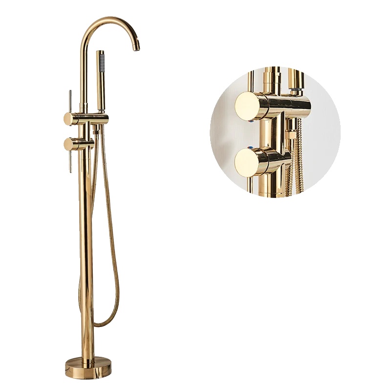 Wandarmatur, Einhebelmischer, 360° Schwenkbarer Auslauf, 210 Mm, Gebürstetes Gold