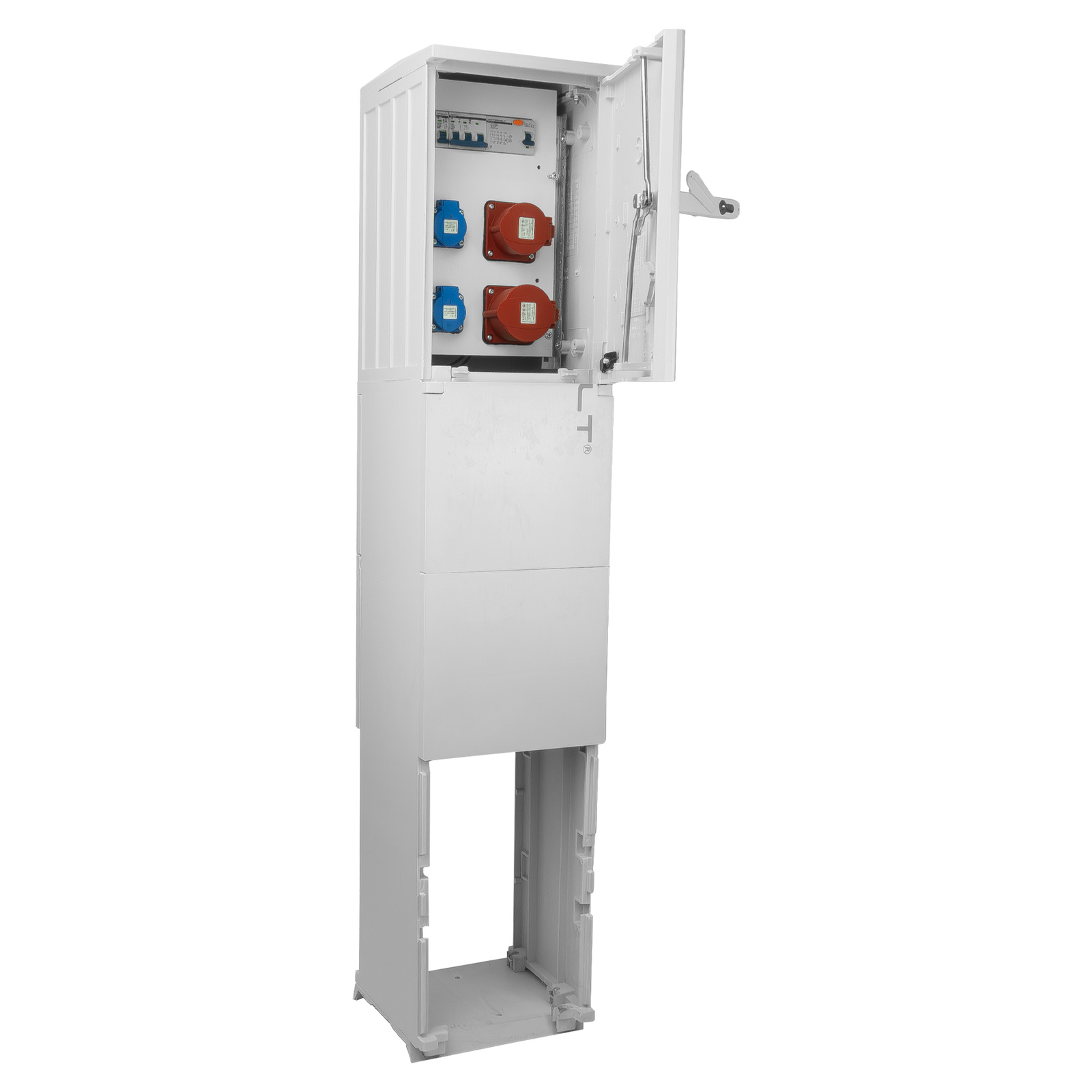 Bv-sfi 16a 32a 2x230v Gebäudeverteiler Auf Ip44-sockel, Doktorvolt Dv-5039
