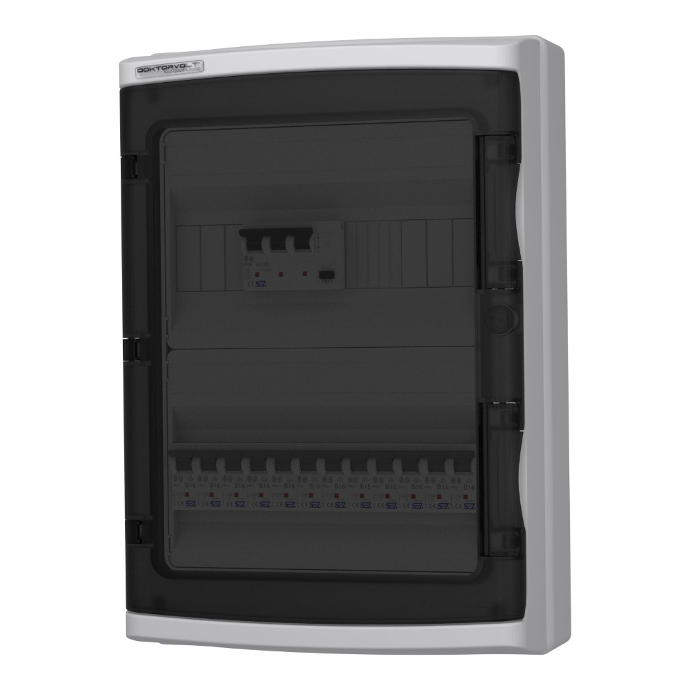 Modulare Hi-s/fi-verteilertafel Mit Differenzial-/überstromschutzschalter Ip65 Doktorvolt 9122