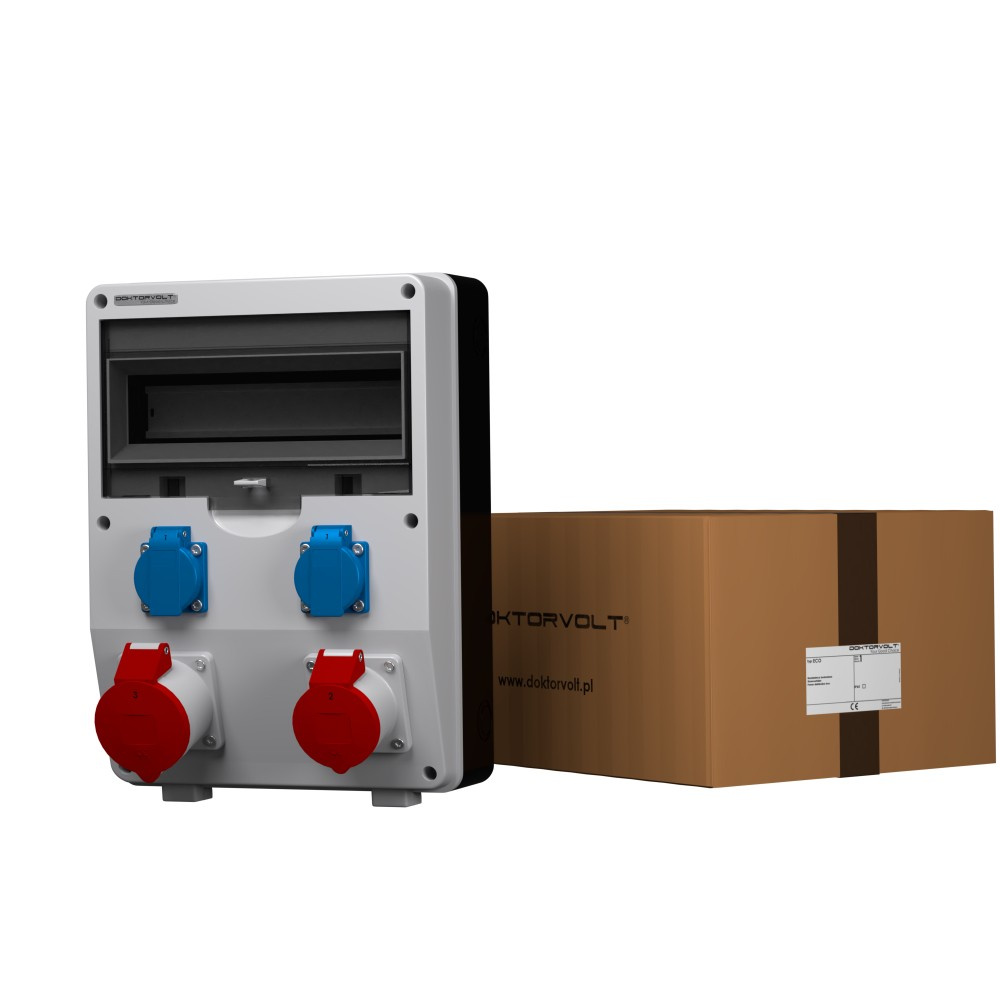 Gebäudeverteilerkasten Eco 32a 16a 2x230v Schuko Doktorvolt 2602