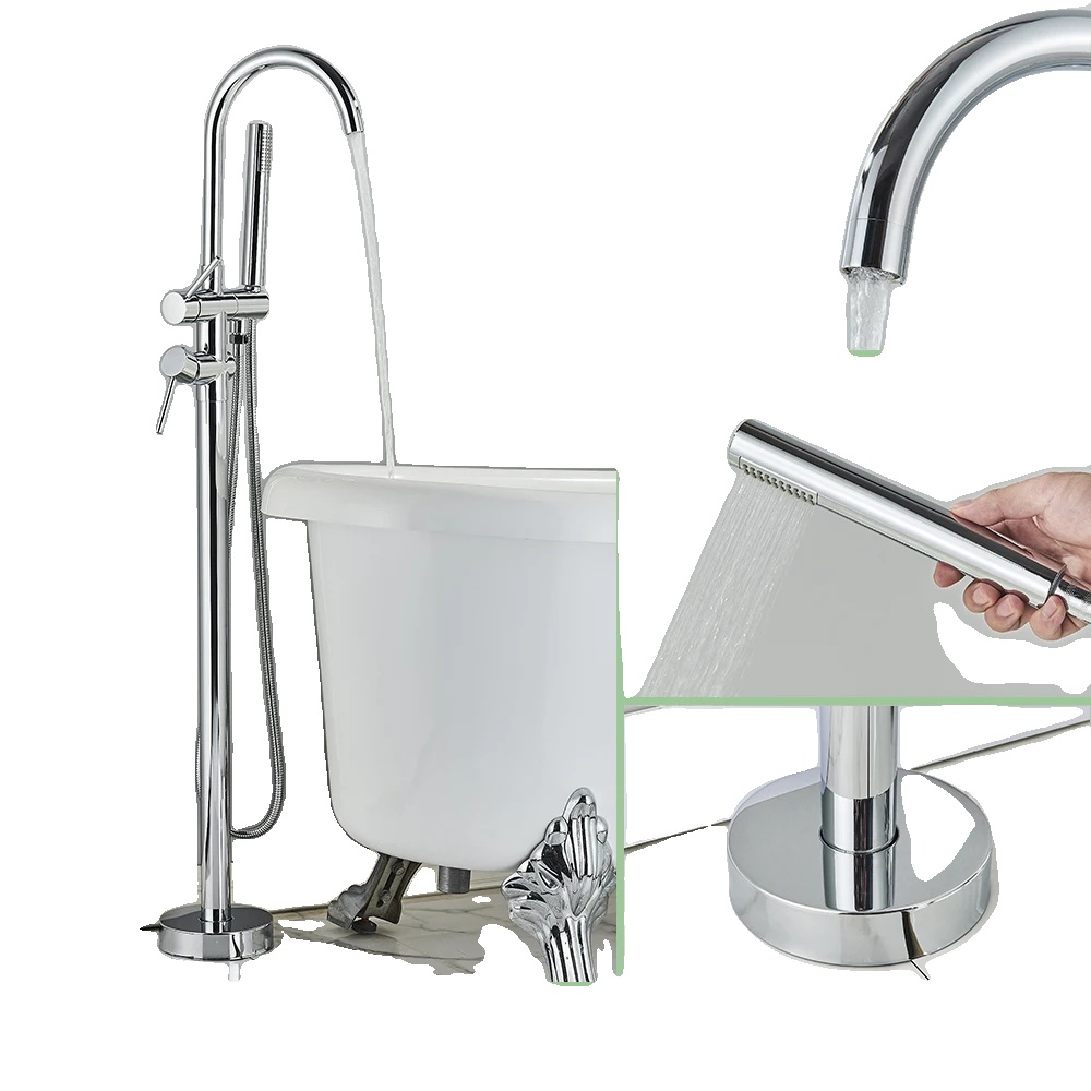 Wandmontierte Doppelgriff-dusch- Und Badewannenarmatur, Messing Antik B