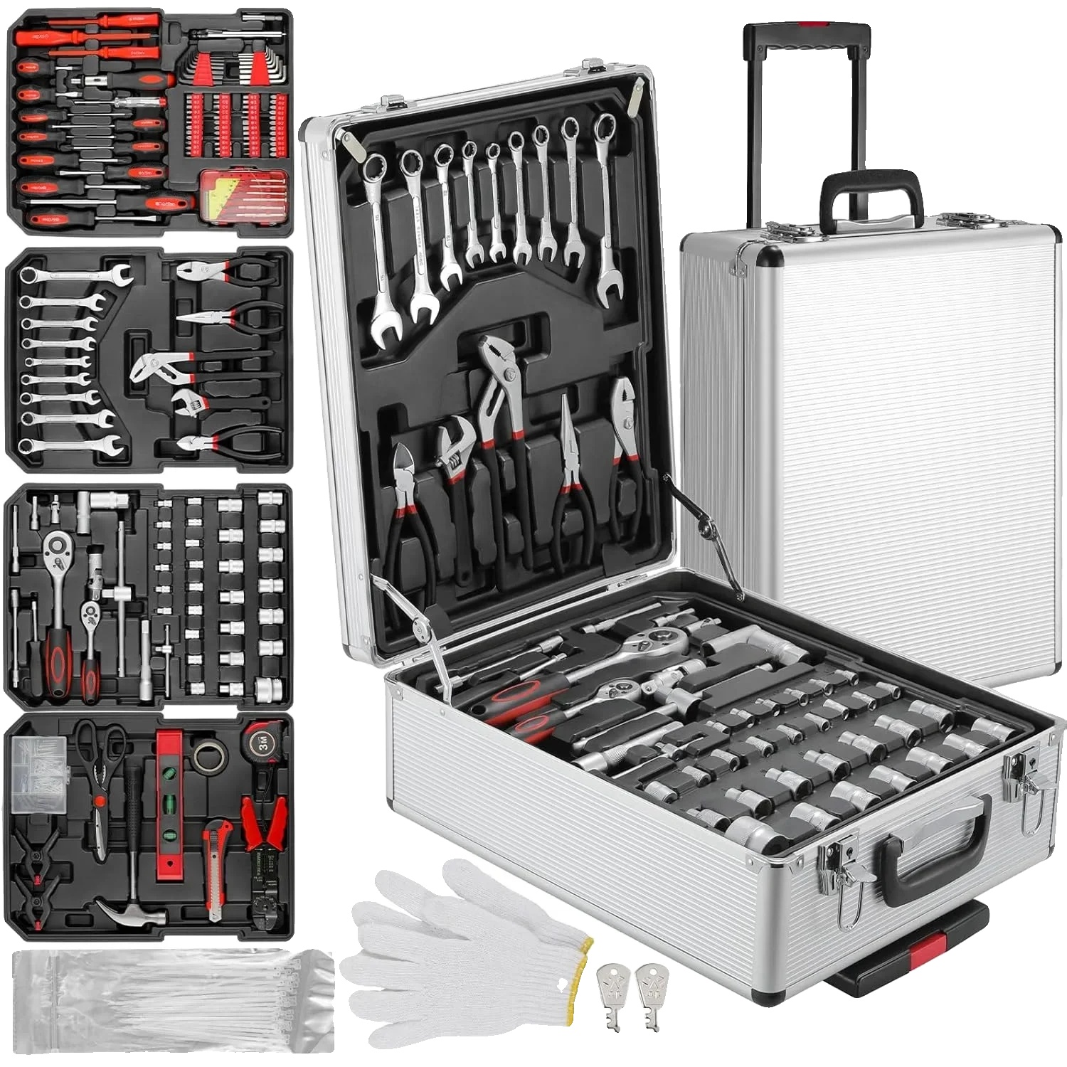 Diamantbohrer-set, 10-teilig Mit Sechskantadapter, Geeignet Für Fliesen Und Marmor, 10-teilig Mit Koffer, M14-gewinde