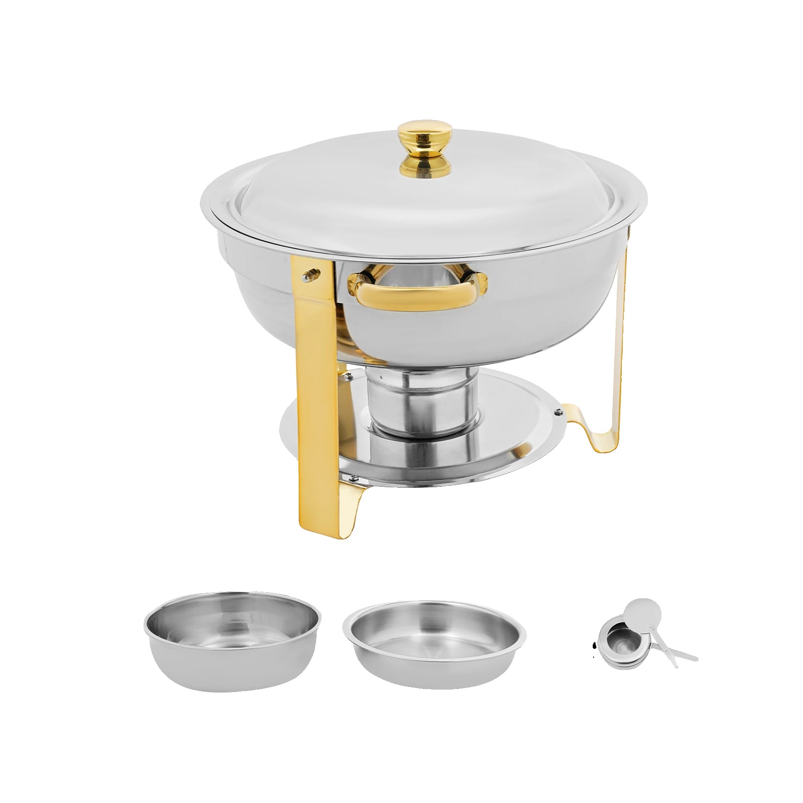 Serviertablett, Keramik, Stabiler Klappständer, Weißgold, 35,5 Cm (14 Zoll)