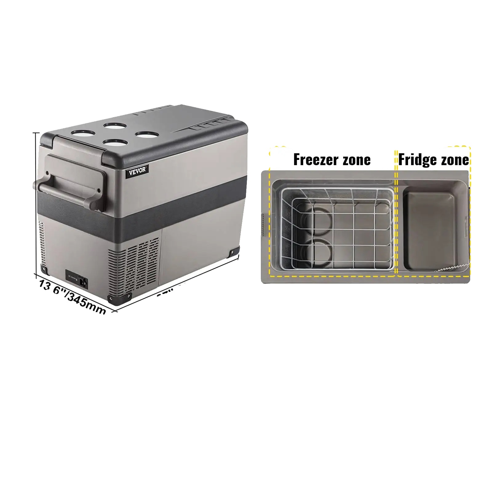 Gasgrill, Tragbares Design, Vielseitige Kochmöglichkeiten, Schwarz