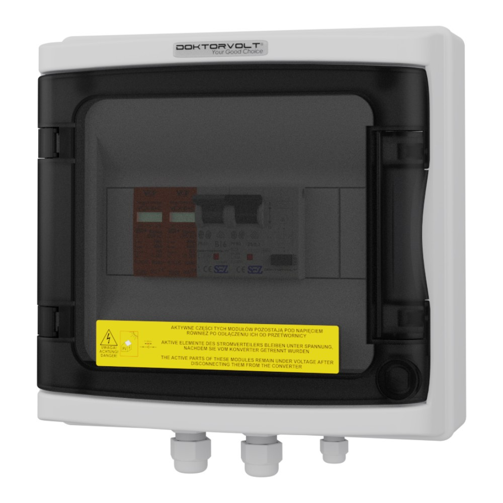 Photovoltaik-solar-pv-verteilerkasten Ac 1f B16 25a 300ma T1 T2 Doktorvolt 9481