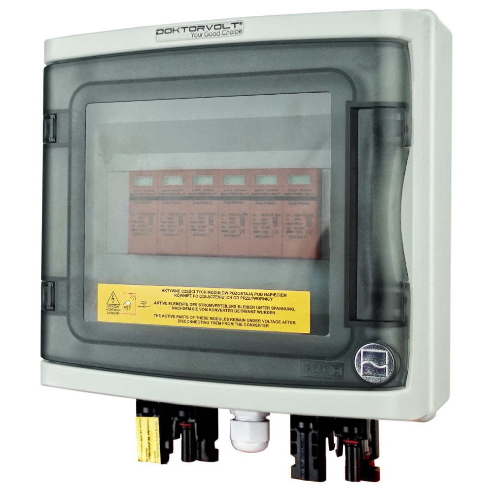 Pv Photovoltaik-solarverteiler 2-string Dc 1000v T1 T2 Doktorvolt 4487