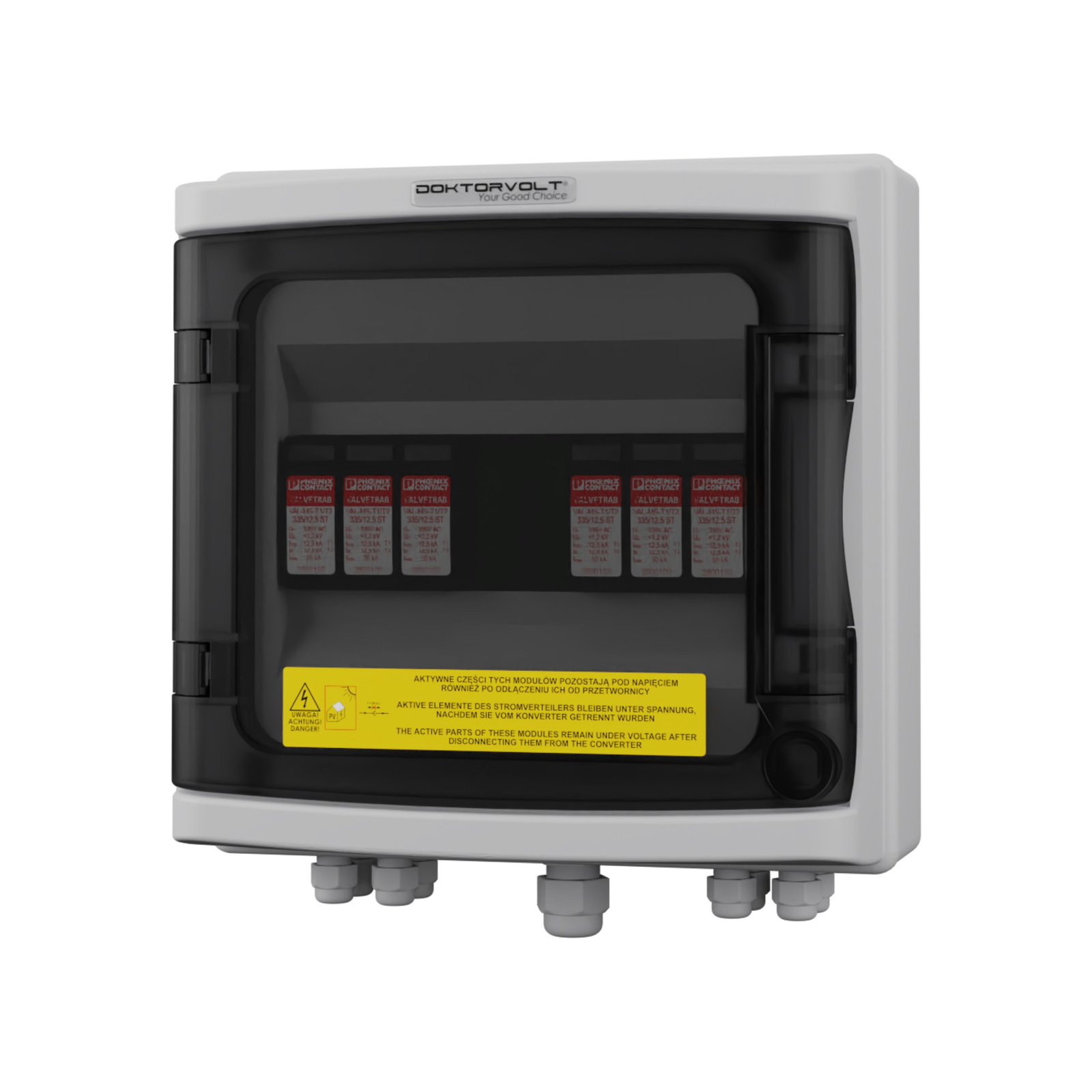 Photovoltaik-solaranlage 2-string Dc 1000v T2 Pg Phoenix Contact Doktorvolt 4432 Verteilerkasten