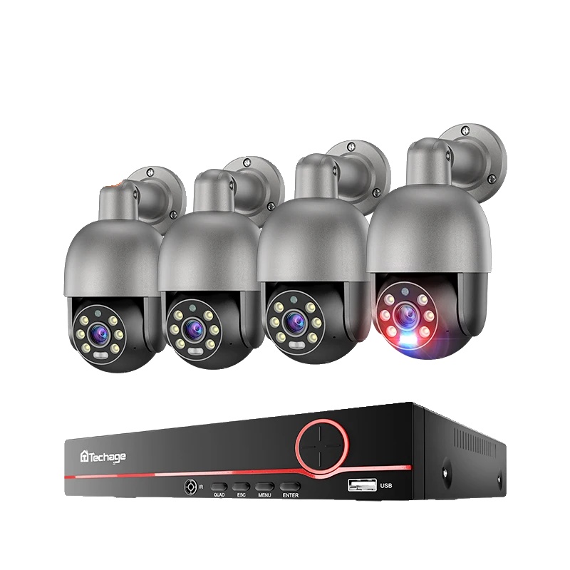Sicherheitskamerasystem, 8 Kanäle, Vollfarb-nachtsicht, 8-kanal, 6 Kameras, 8 Mp, 3t (outdoor-sport)