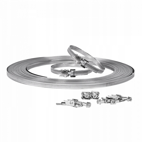 Bradas Edelstahl-schneckenantriebsband 30 M 9 Mm Mit 50 Trimmverriegelungen